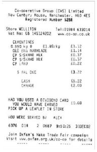 Supermarkets Till Chits