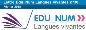 La lettre Edu_Num Langues vivantes N°30